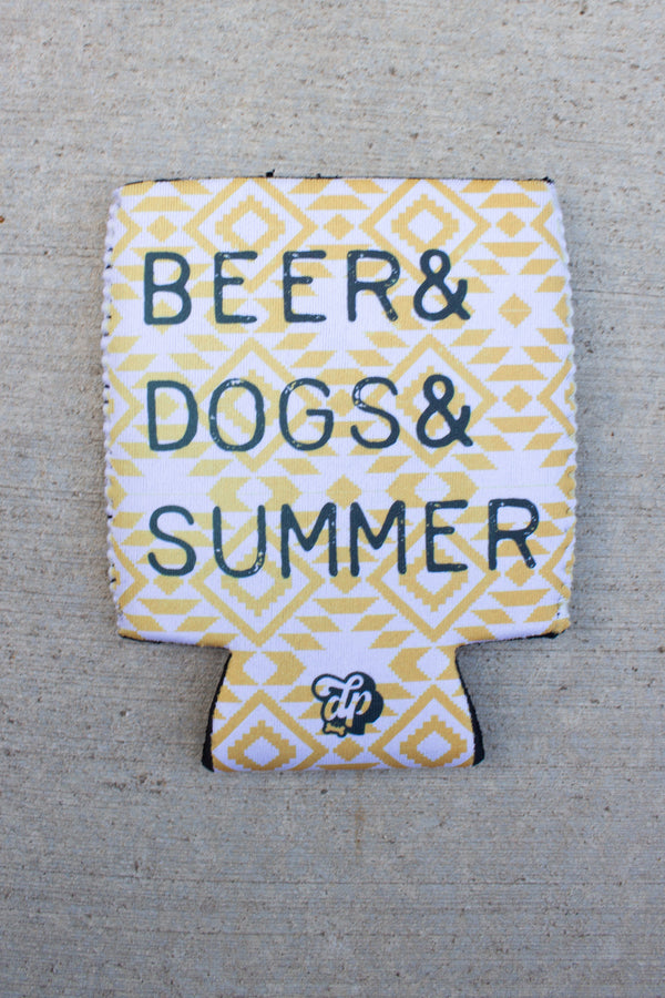 Beer & Dogs & Summer Neoprene Can Insulator