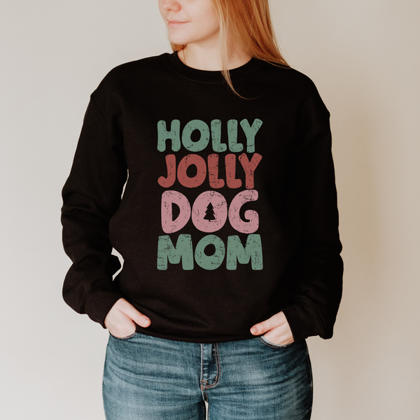 Holly Jolly Dog Mom Sweatshirt