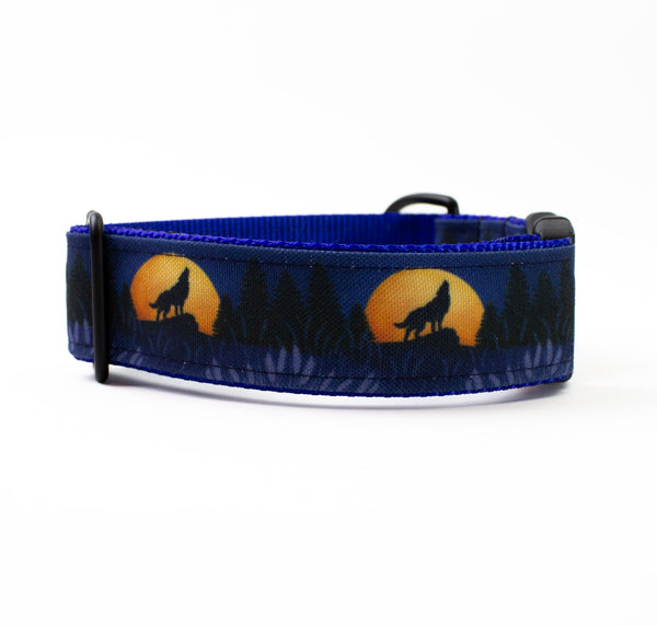 Howling Wolves Canvas Dog Collar (1" and 1.5" only)