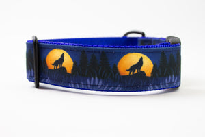 Howling Wolves Canvas Dog Collar (1" and 1.5" only)
