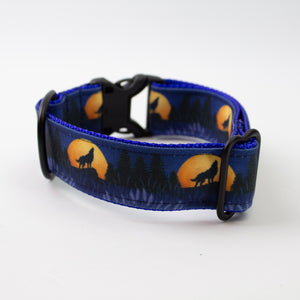 Howling Wolves Canvas Dog Collar (1" and 1.5" only)