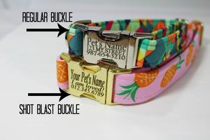 Lobsters and Crabs Canvas Dog Collar