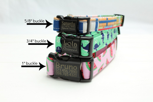 Sunset Plaid Canvas Dog Collar