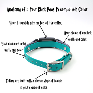 Fi Series 3 Compatible Biothane Collar - Classic Buckle - (Choice of 5/8", 3/4", 1" or 1.5" widths)