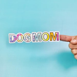 Dog Mom Tie Dye Vinyl Sticker