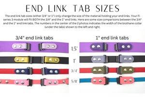 Fi Series 3 Compatible Biothane Collar - Classic Buckle - (Choice of 5/8", 3/4", 1" or 1.5" widths)