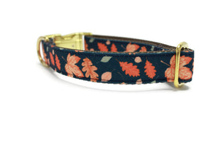 Fall Leaves Canvas Dog Collar