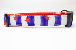Stars and Stripes Canvas Dog Collar