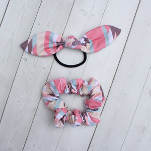 Pink Adobe Headband, Scrunchie or Hair Bow
