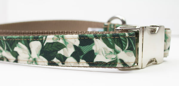 Magnolia Canvas Dog Collar