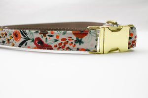 Anali Floral Canvas Dog Collar