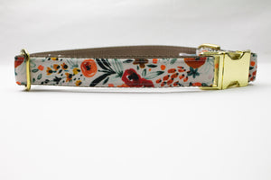 Anali Floral Canvas Dog Collar
