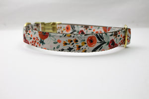 Anali Floral Canvas Dog Collar