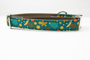 North Pole Canvas Dog Collar