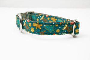North Pole Canvas Dog Collar