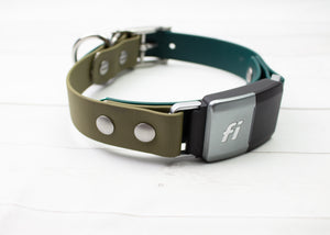 Fi Series 1 & 2 Compatible Multicolored 1" Biothane Dog Collar