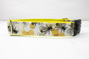 Honey Bee Canvas Dog Collar (1" and 1.5" only)