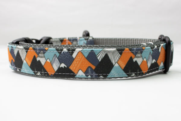 Scandinavian Mountains Canvas Dog Collar