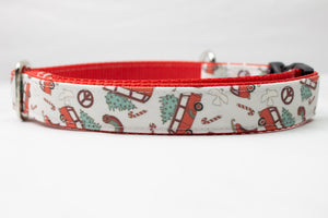 Groovy Christmas Canvas Dog Collar (1" and 1.5" only)
