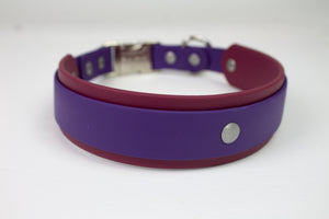 Layered Biothane Collar with Side Release Buckle (1" with 1.5" layer)