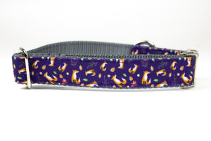 Frolicking Foxes Canvas Dog Collar