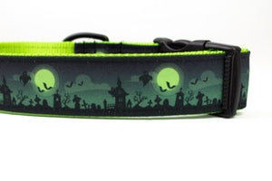The Haunted House Canvas Dog Collar (1" and 1.5" only)