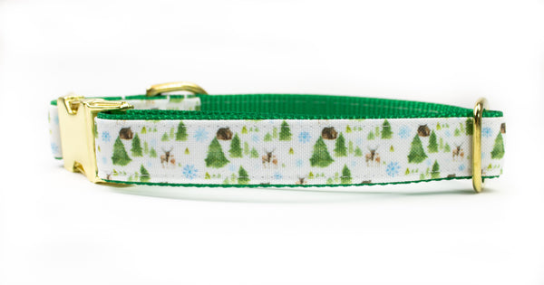 Enchanted Forest Canvas Dog Collar