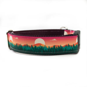 Mountain Sunset Canvas Dog Collar (1" and 1.5" only)