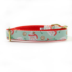 Santa Pup Cup Canvas Dog Collar (1" and 1.5" only)