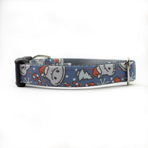 Christmas Hippos Canvas Dog Collar (1" and 1.5" only)
