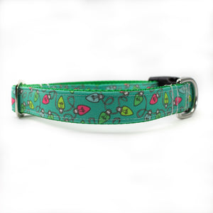 Twinkling Lights Canvas Dog Collar