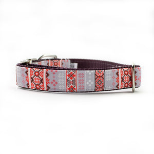 Holiday Sweater Canvas Dog Collar