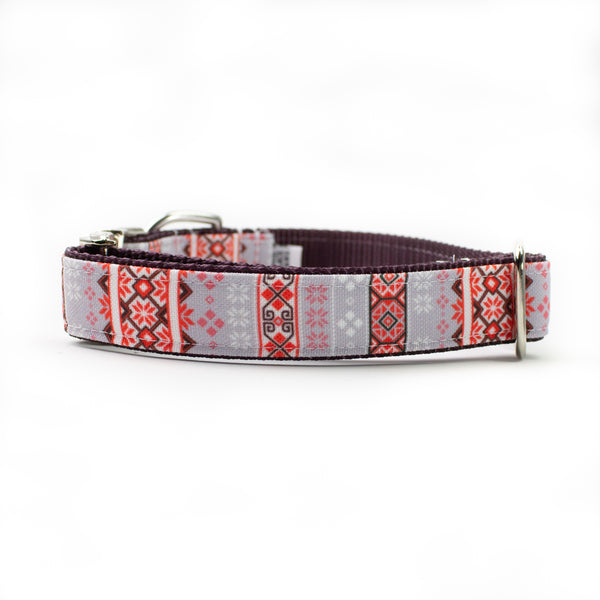 Holiday Sweater Canvas Dog Collar