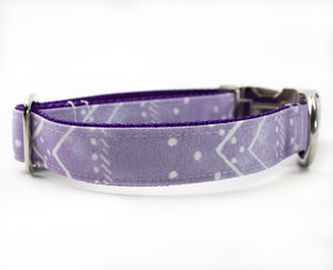 Lavender Celestial Canvas Dog Collar