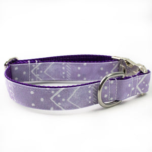 Lavender Celestial Canvas Dog Collar