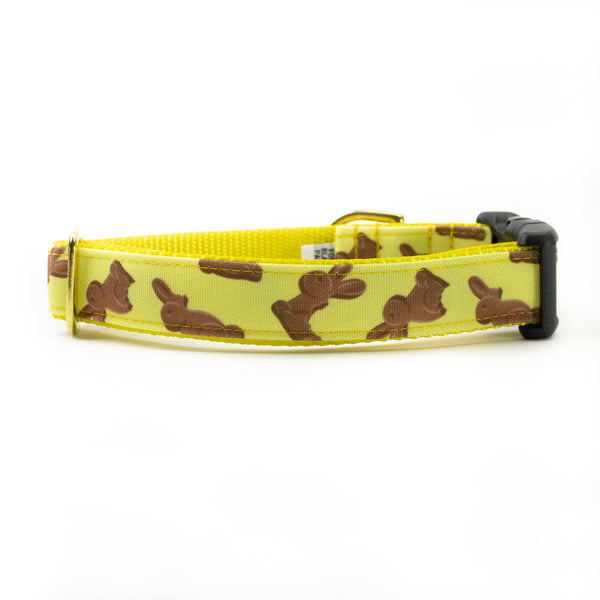 Chocolate Bunny Canvas Dog Collar (1" and 1.5" only)
