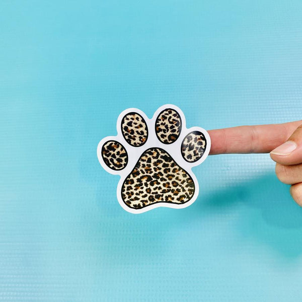 Leopard Paw Print Sticker