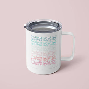 Rainbow Dog Mom Tumbler Mug with Lid