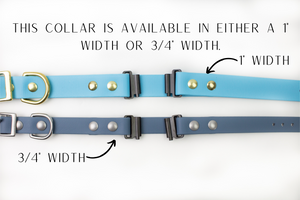 Fi Series 3 Compatible Single Color 3/4” or 1" Biothane Dog Collar