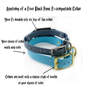 Fi Series 3 Compatible Single Color 3/4” or 1" Biothane Dog Collar
