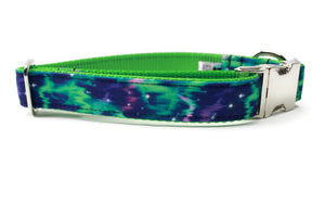 Aurora Borealis Canvas Dog Collar