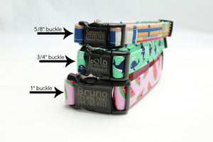 Woodland Creatures Canvas Dog Collar (1" and 1.5" only)