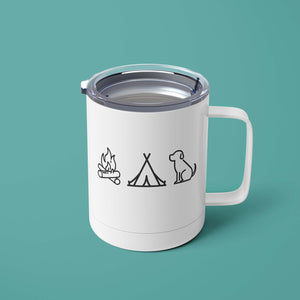 Camp Vibes Tumbler Mug with Lid