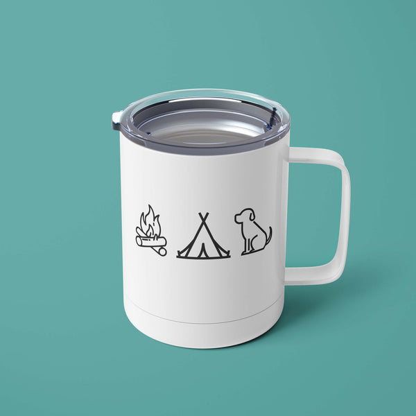 Camp Vibes Tumbler Mug with Lid