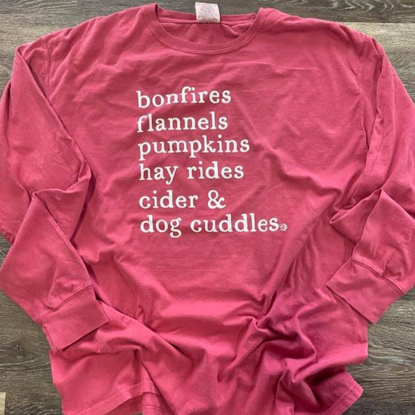 Fall List Long Sleeve Shirt (small and XL only)