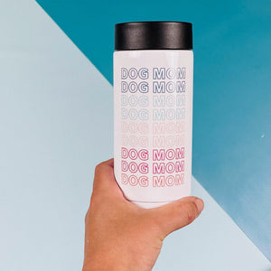 Rainbow Dog Mom Slim Tough Can Cooler