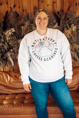 Motivated by Coffee & Canines Sweatshirt