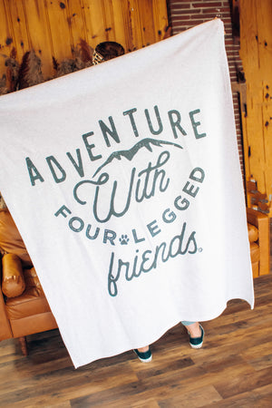 Adventure with Four Legged Friends Sweatshirt Blanket