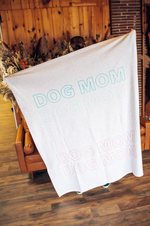 Rainbow Dog Mom Sweatshirt Blanket