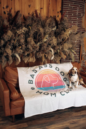 Badass Dog Mom Club Sweatshirt Blanket